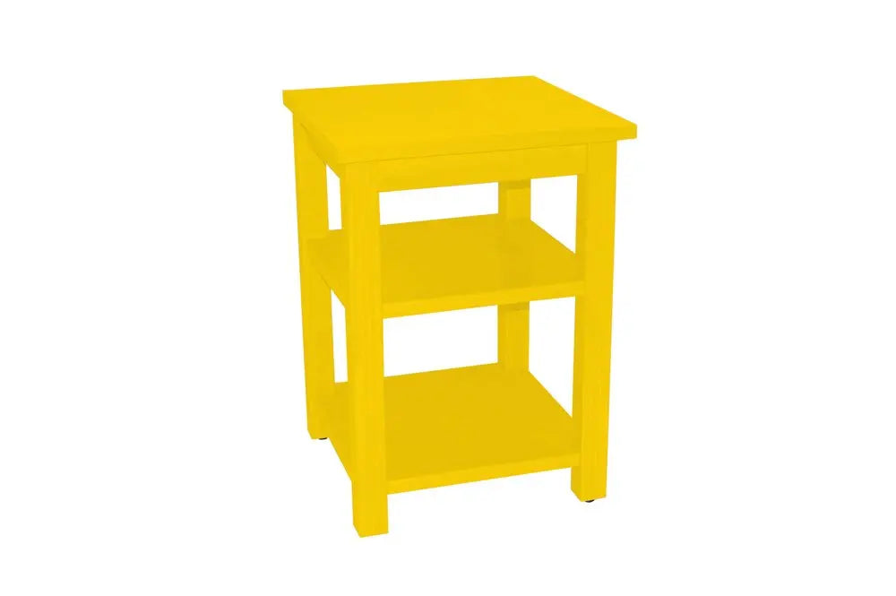 28" Yellow Solid Wood Nightstand HomeRoots