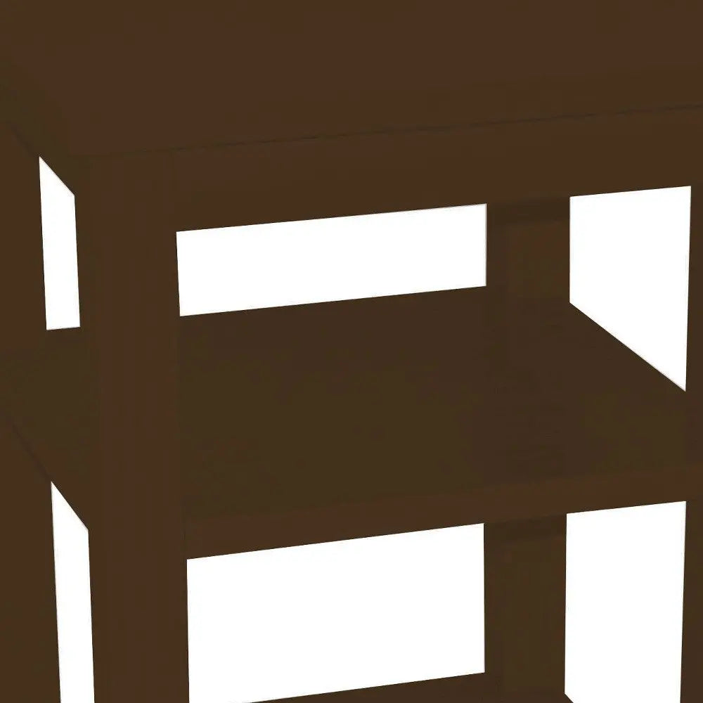 28" Dark Brown Solid Wood Nightstand HomeRoots