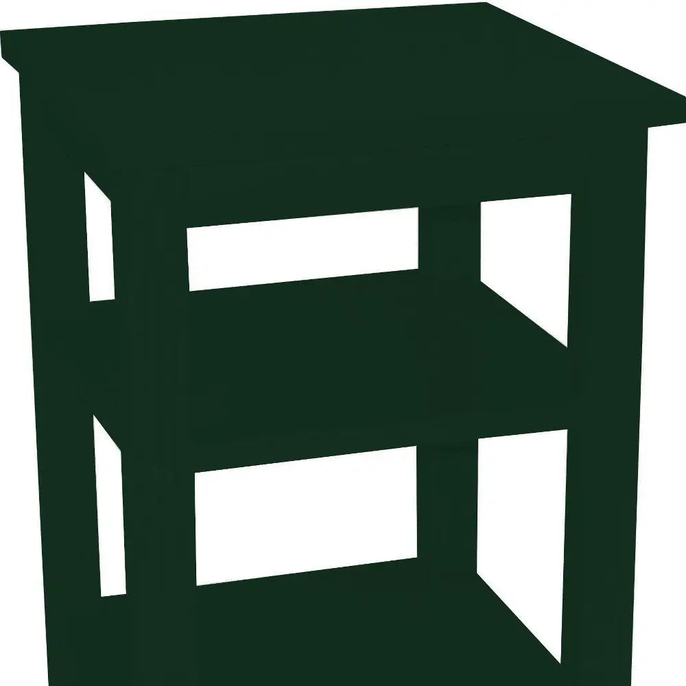 28" Dark Green Solid Wood Nightstand HomeRoots
