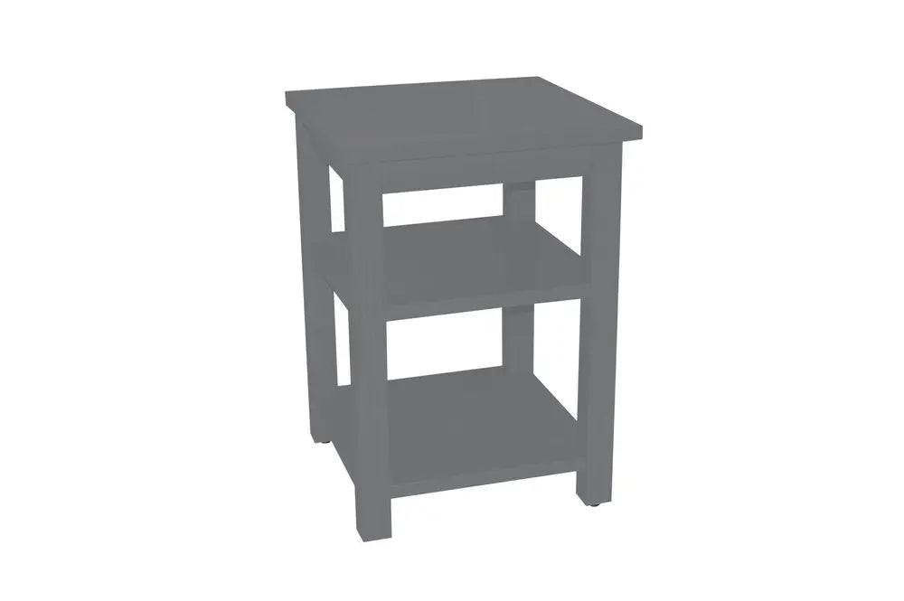 28" Gray Solid Wood Nightstand HomeRoots