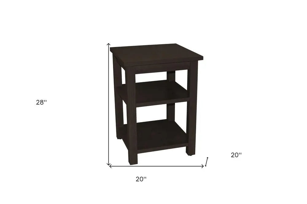 28" Brown Solid Wood Nightstand HomeRoots