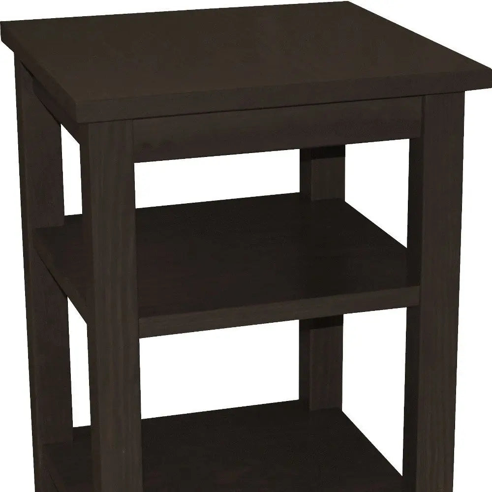 28" Brown Solid Wood Nightstand HomeRoots