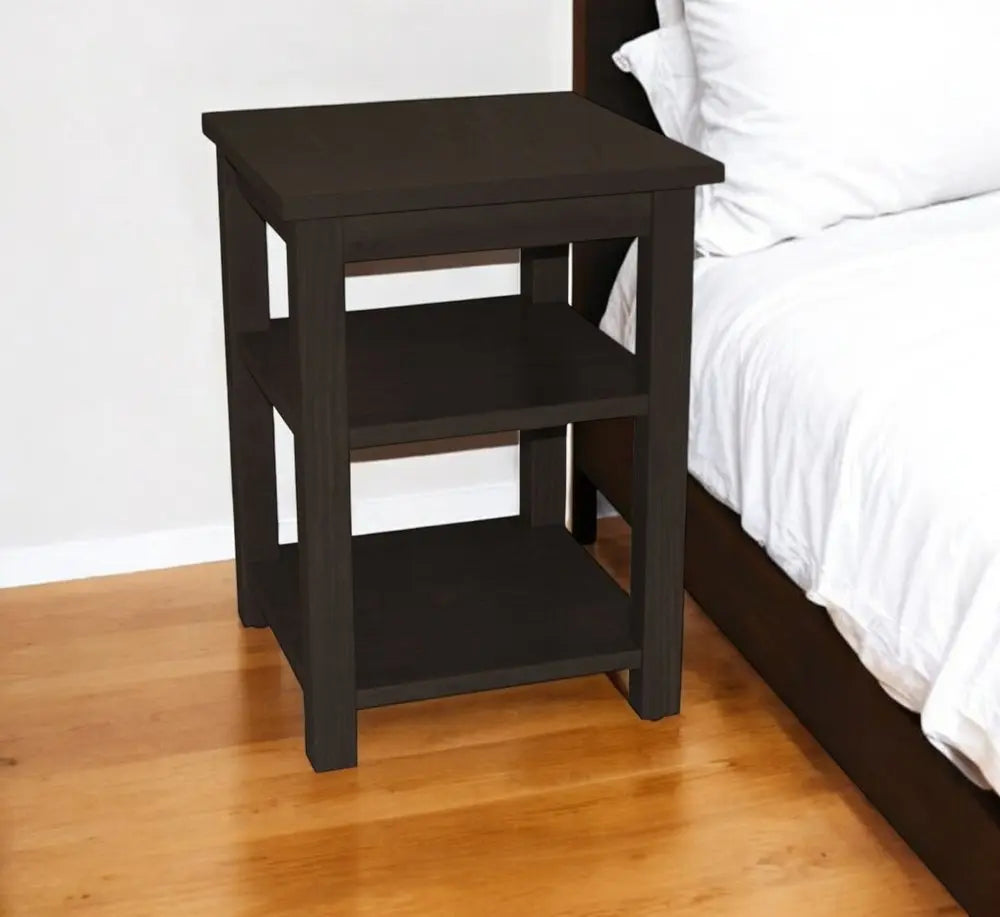 28" Brown Solid Wood Nightstand HomeRoots