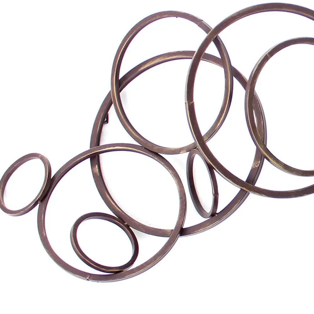 55" X 22" Bronze Metal Wall Decor - NOBLE HOME INTERIORS
