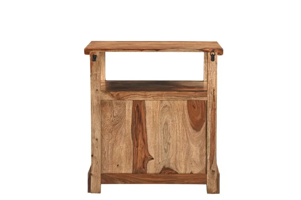 27" Brown Solid Wood Two Drawer Nightstand HomeRoots