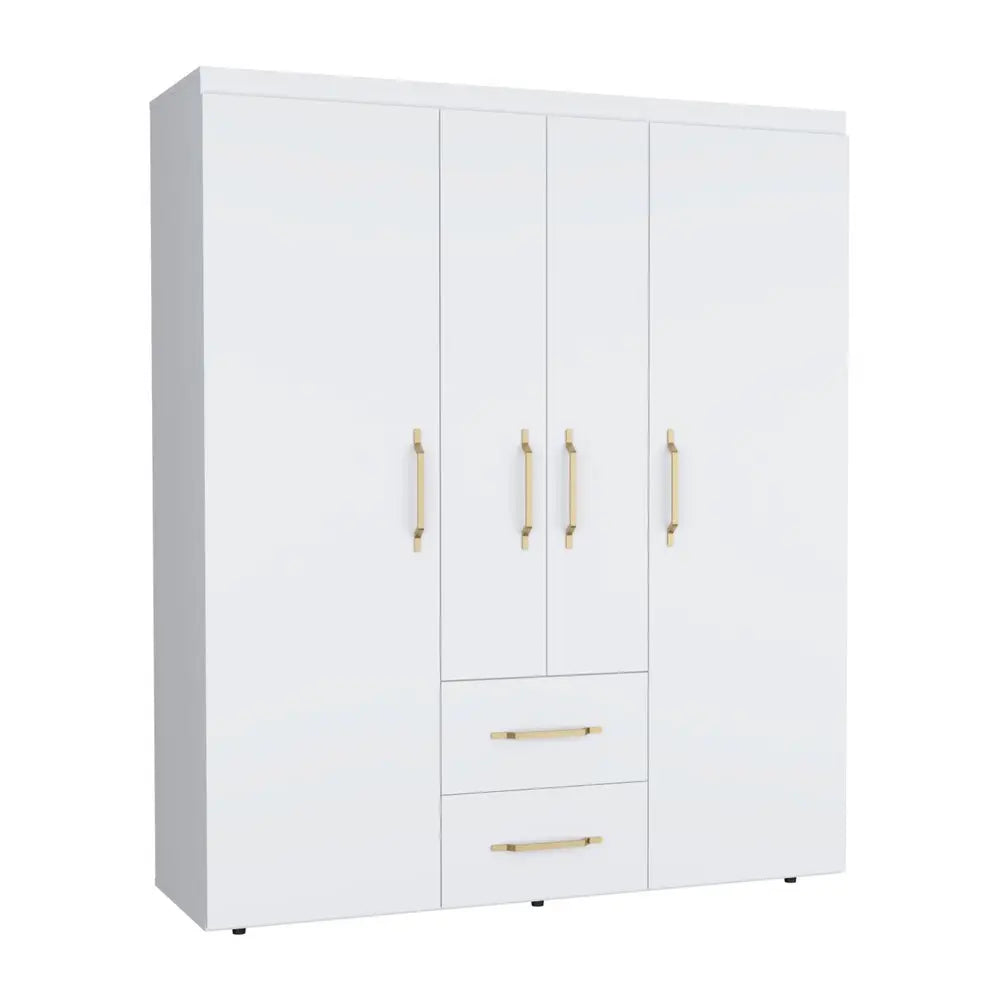 59" White Two Drawer Combo Dresser HomeRoots