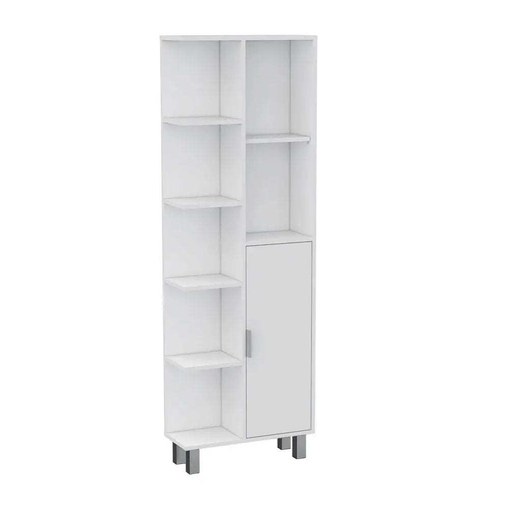 63" White Wood Accent Cabinet With Single Door HomeRoots