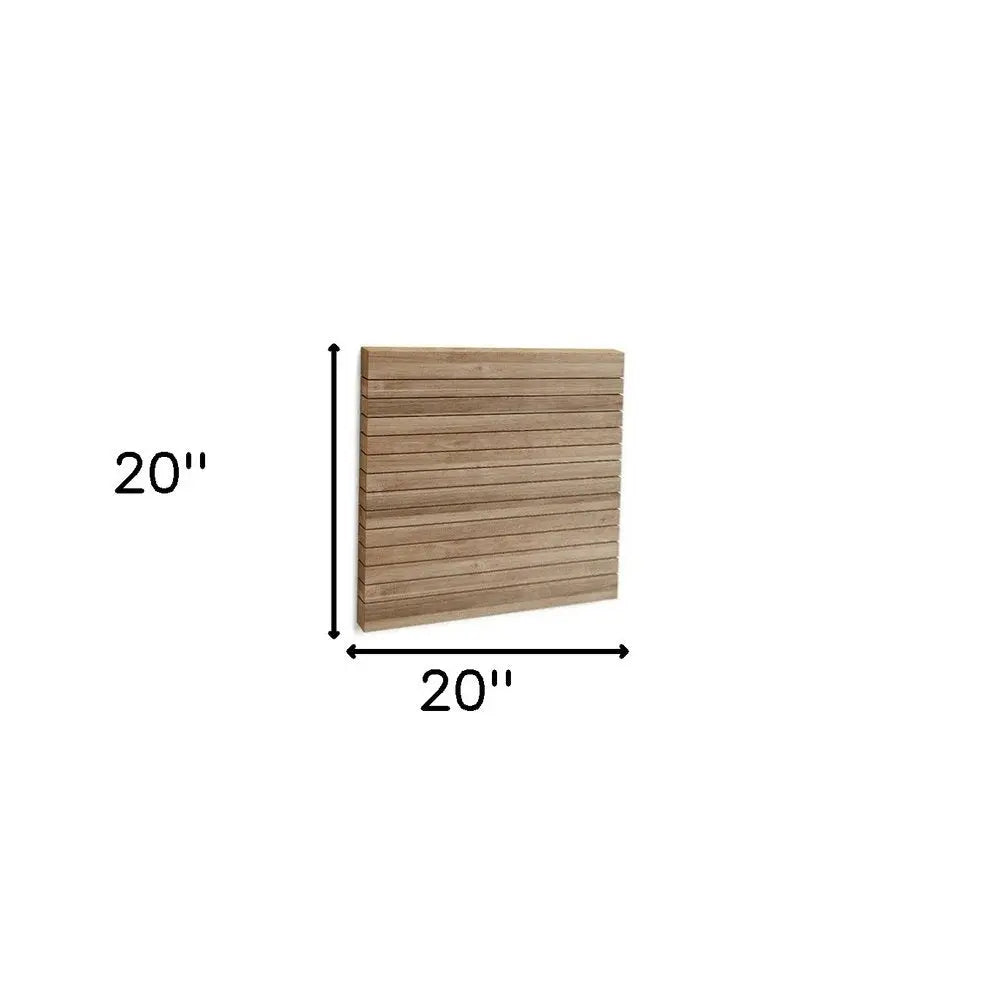 Natural Teak 20" Square Shower Mat HomeRoots