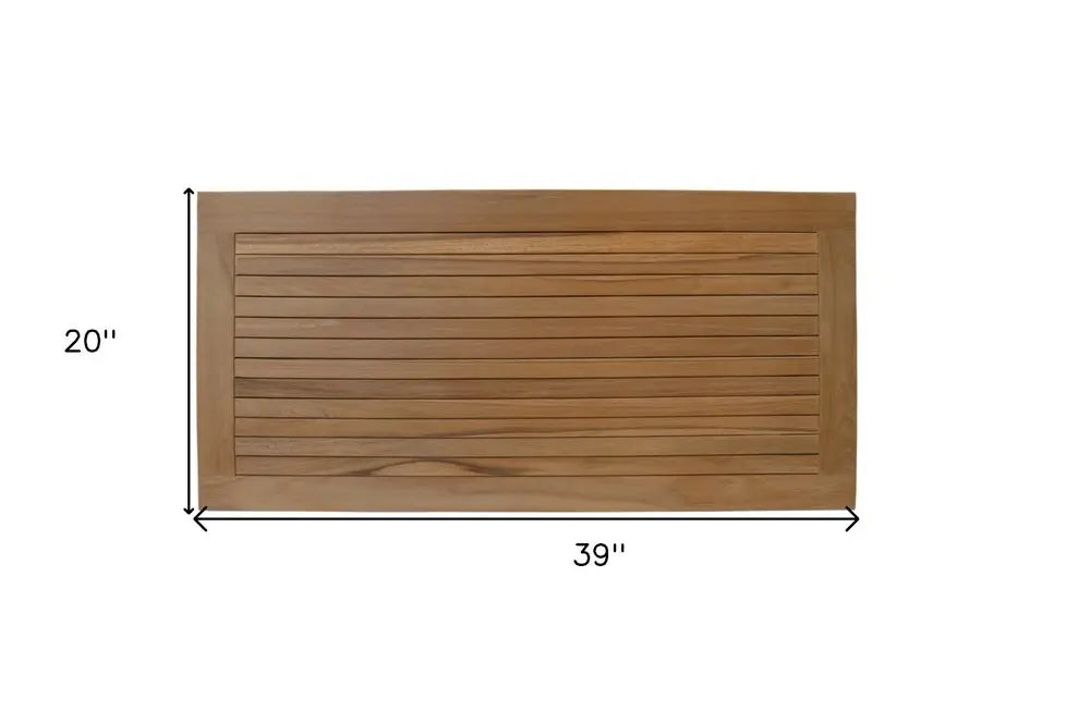 Natural Teak 39" Shower Mat HomeRoots
