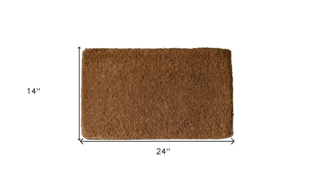 14" X 24" Brown Coir Outdoor Door Mat HomeRoots