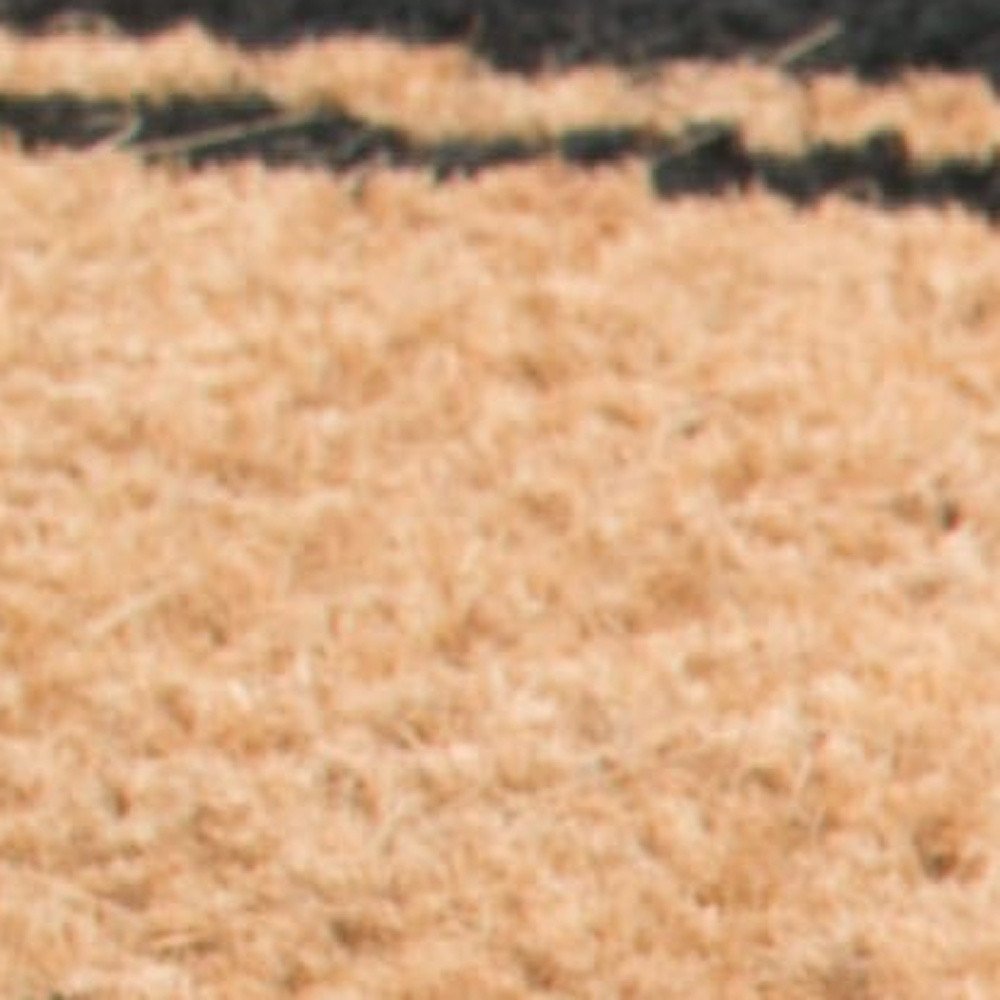 Felpudo para exteriores Bienvenidos de fibra de coco marrón y negra de 45 x 76 cm