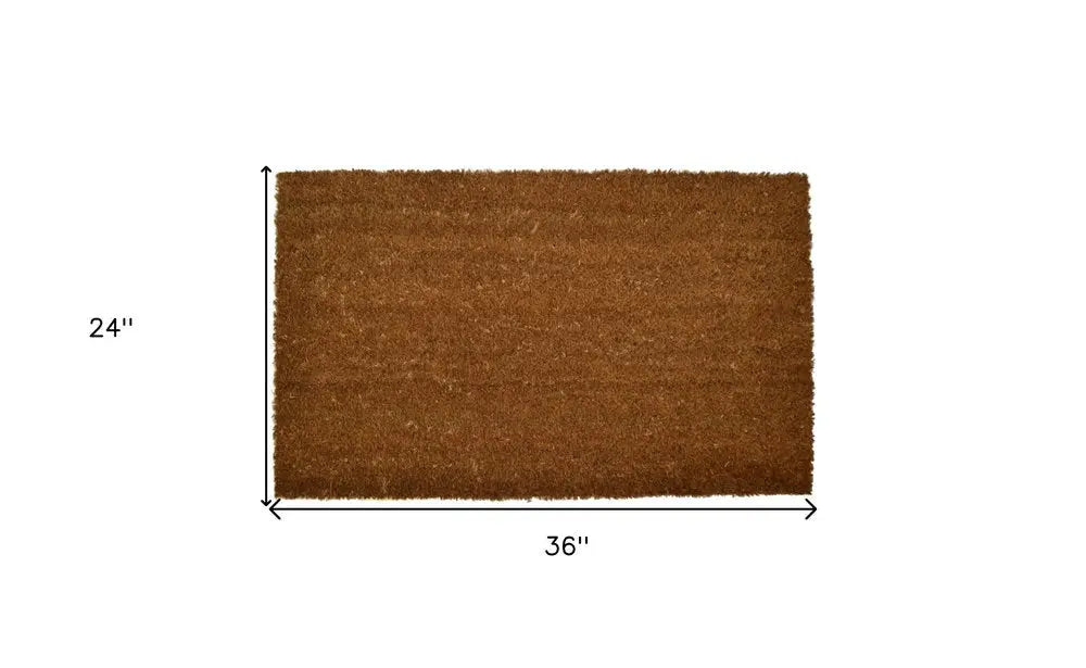 24" X 36" Brown Coir Outdoor Door Mat HomeRoots