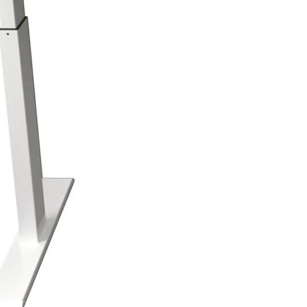 Adjustable Height Oak and White Metal And Wood Hi Low Sit Or Stand Desk HomeRoots