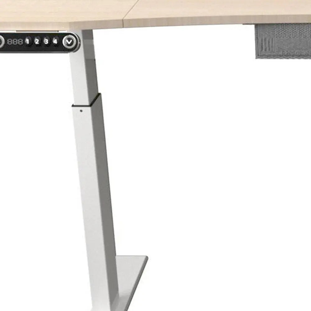 63" Adjustable Beige Standing Desk HomeRoots