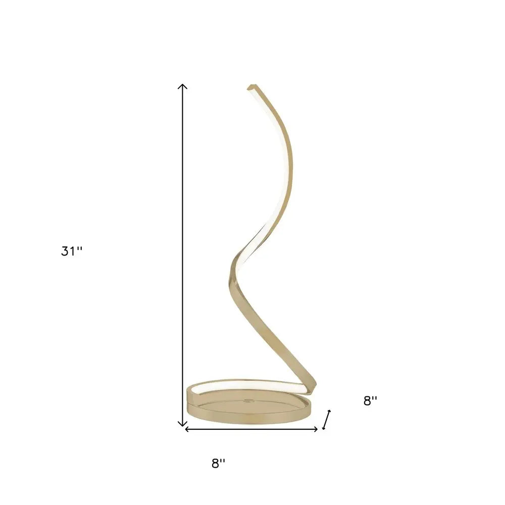 31" Gold Metal Novelty Desk Table Lamp With Does Not Apply HomeRoots