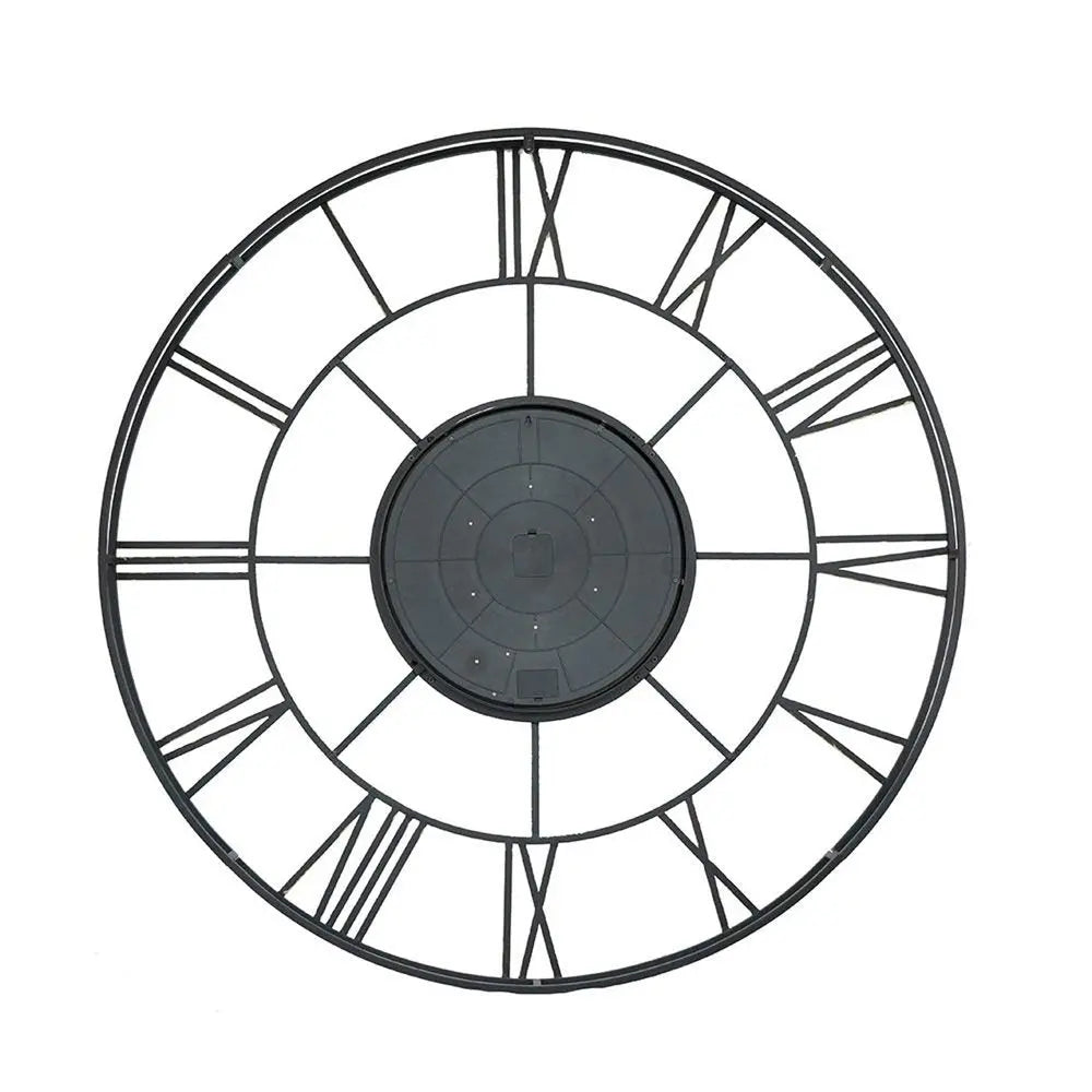 56" Circle Copper Metal and Glass Analog Exposed Gear Wall Clock - NOBLE HOME INTERIORS