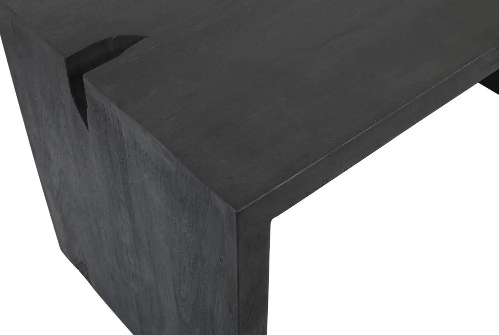 56" Graphite Reclaimed Wood Sled Writing Desk - NOBLE HOME INTERIORS