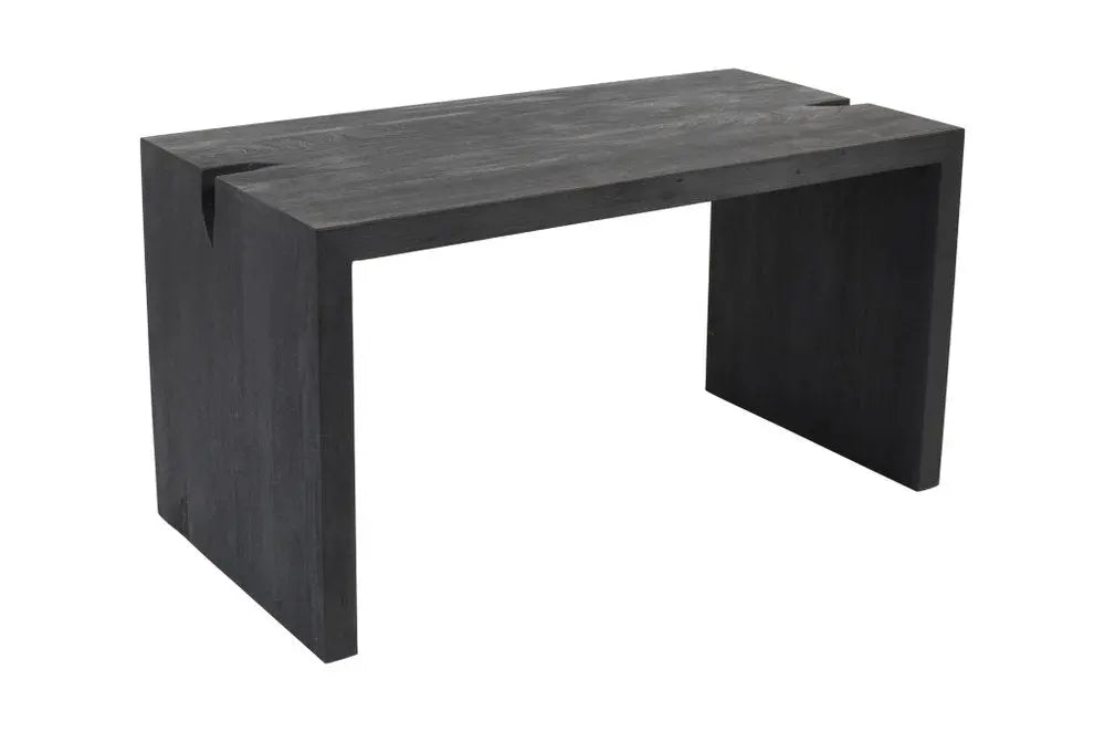 56" Graphite Reclaimed Wood Sled Writing Desk - NOBLE HOME INTERIORS
