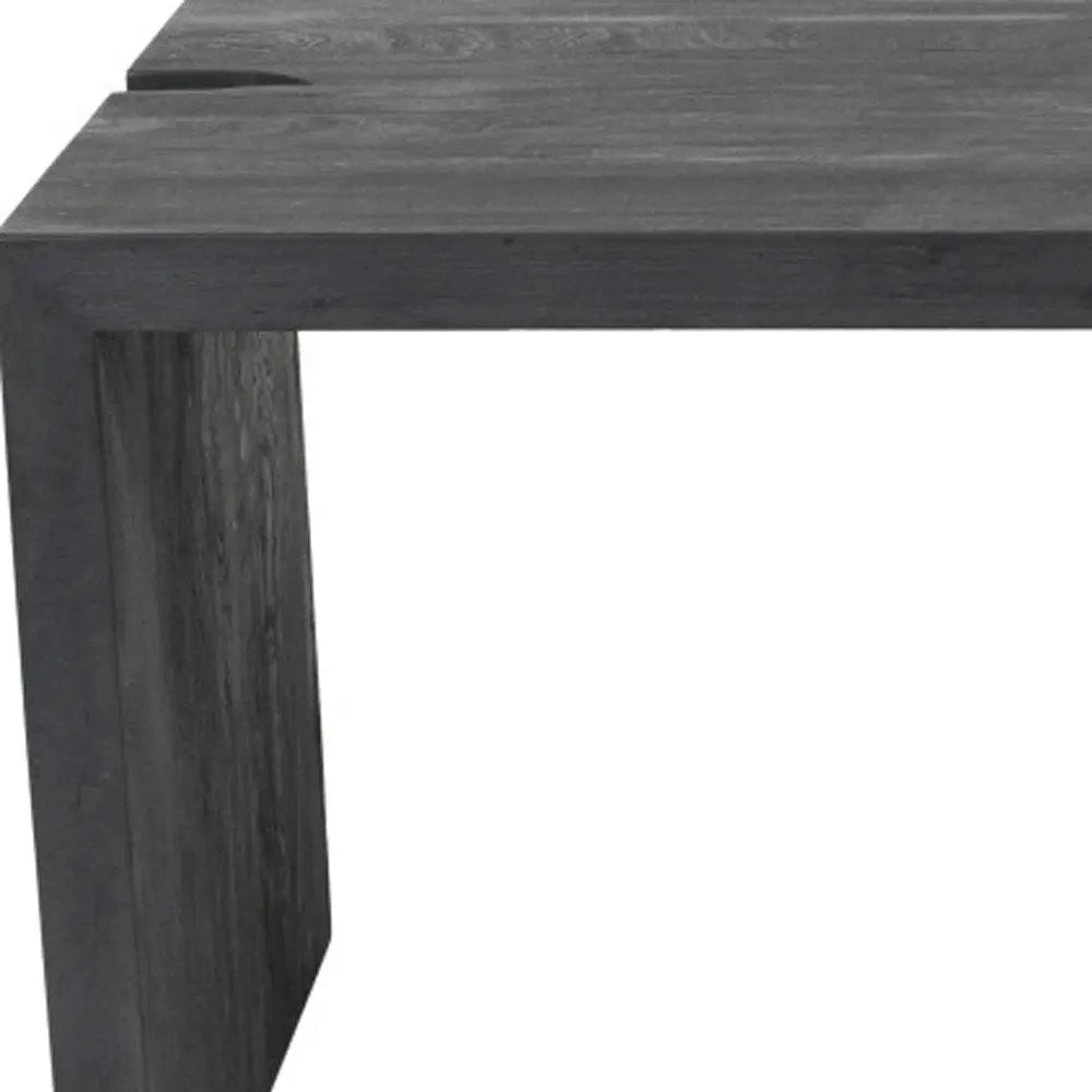 56" Graphite Reclaimed Wood Sled Writing Desk - NOBLE HOME INTERIORS