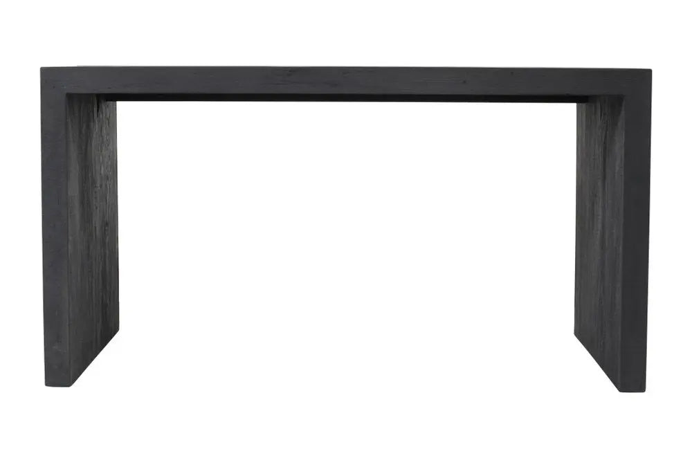 56" Graphite Reclaimed Wood Sled Writing Desk - NOBLE HOME INTERIORS