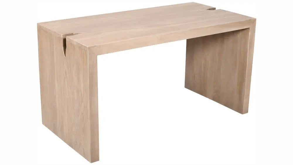 56" Ivory Reclaimed Wood Sled Writing Desk - NOBLE HOME INTERIORS