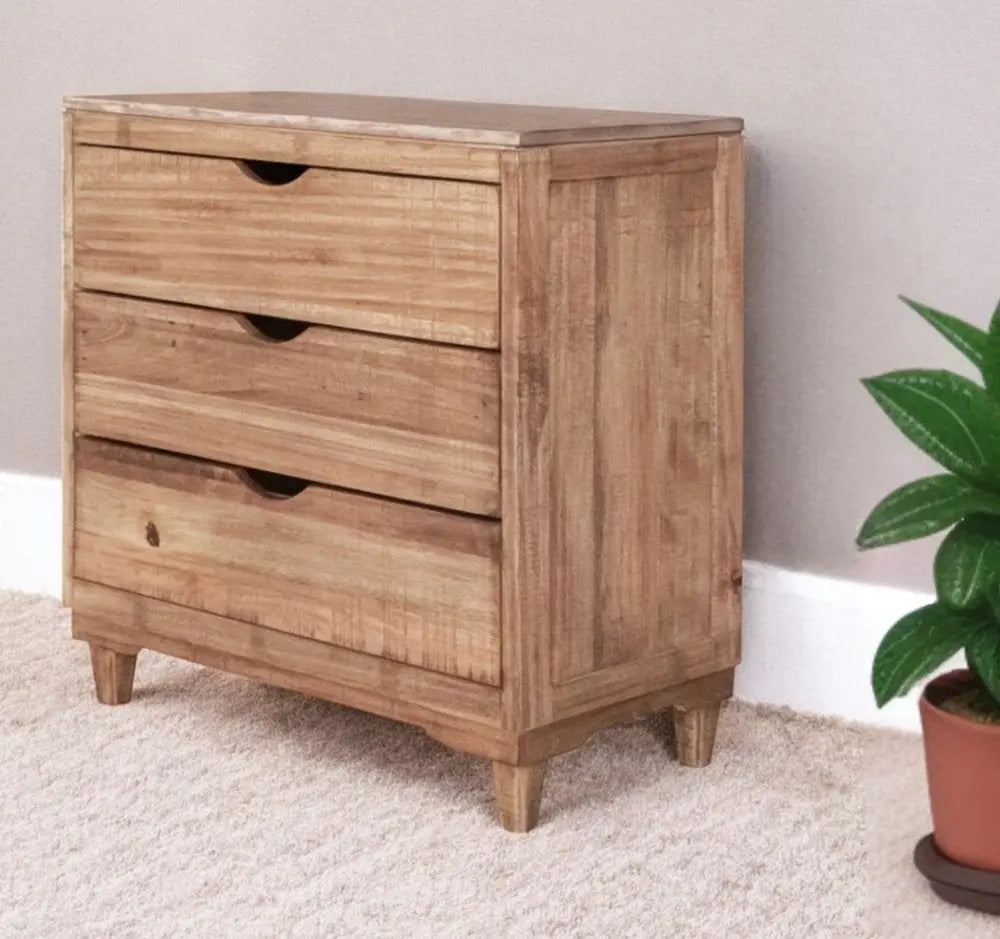 56" Natural Solid Wood Four Drawer Double Dresser - NOBLE HOME INTERIORS