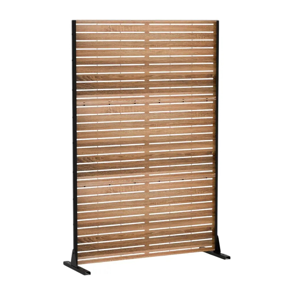72" Natural Steel Three Panel Screen Room Divider HomeRoots