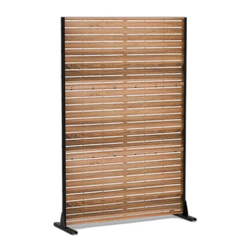 72" Natural Steel Three Panel Screen Room Divider HomeRoots