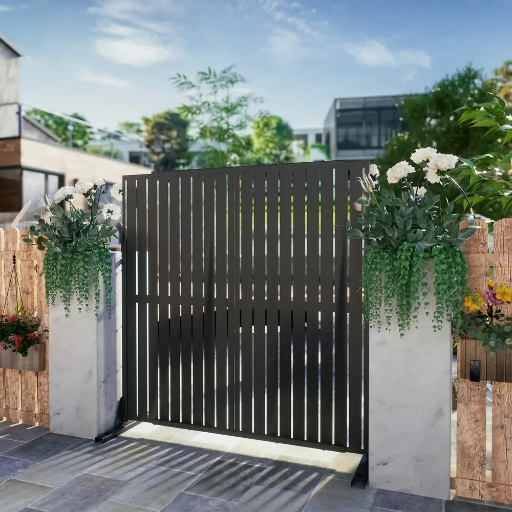 72" Black Steel Three Panel Screen Room Divider HomeRoots