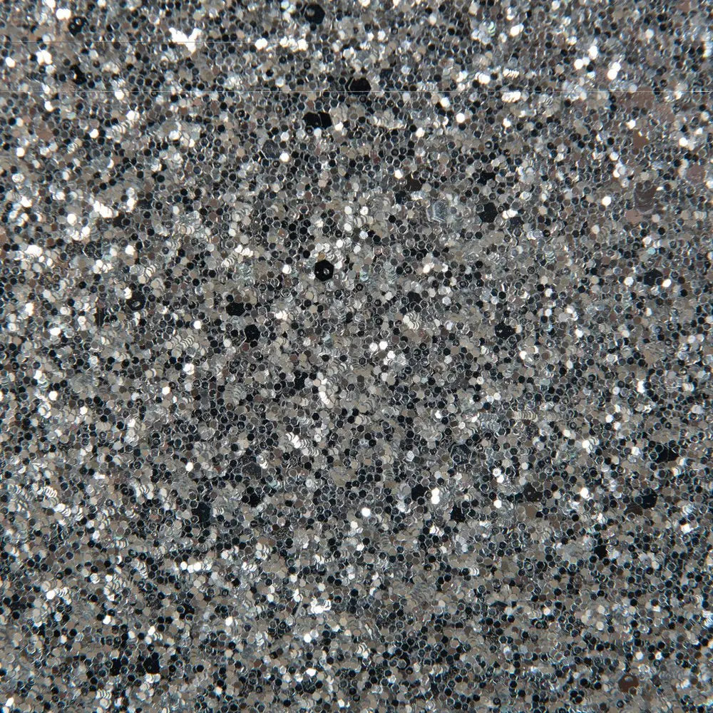 22" White and Silver Two Drawer Faux Crystal Bling Wood Nightstand HomeRoots