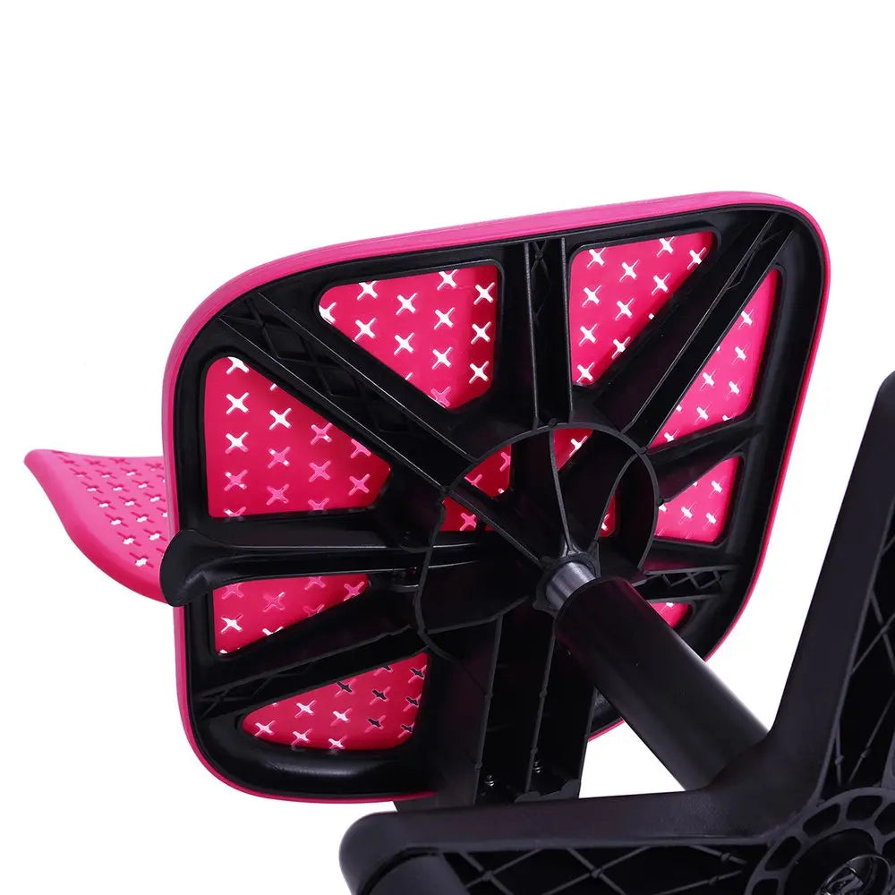 Hot Pink and Black Adjustable Height Swivel Rolling Office Chair HomeRoots