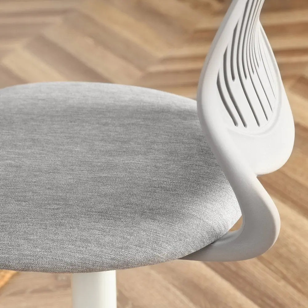 Gray and Black Adjustable Height Swivel Rolling Office Chair HomeRoots