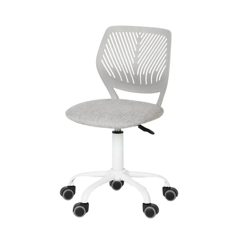 Gray and Black Adjustable Height Swivel Rolling Office Chair HomeRoots