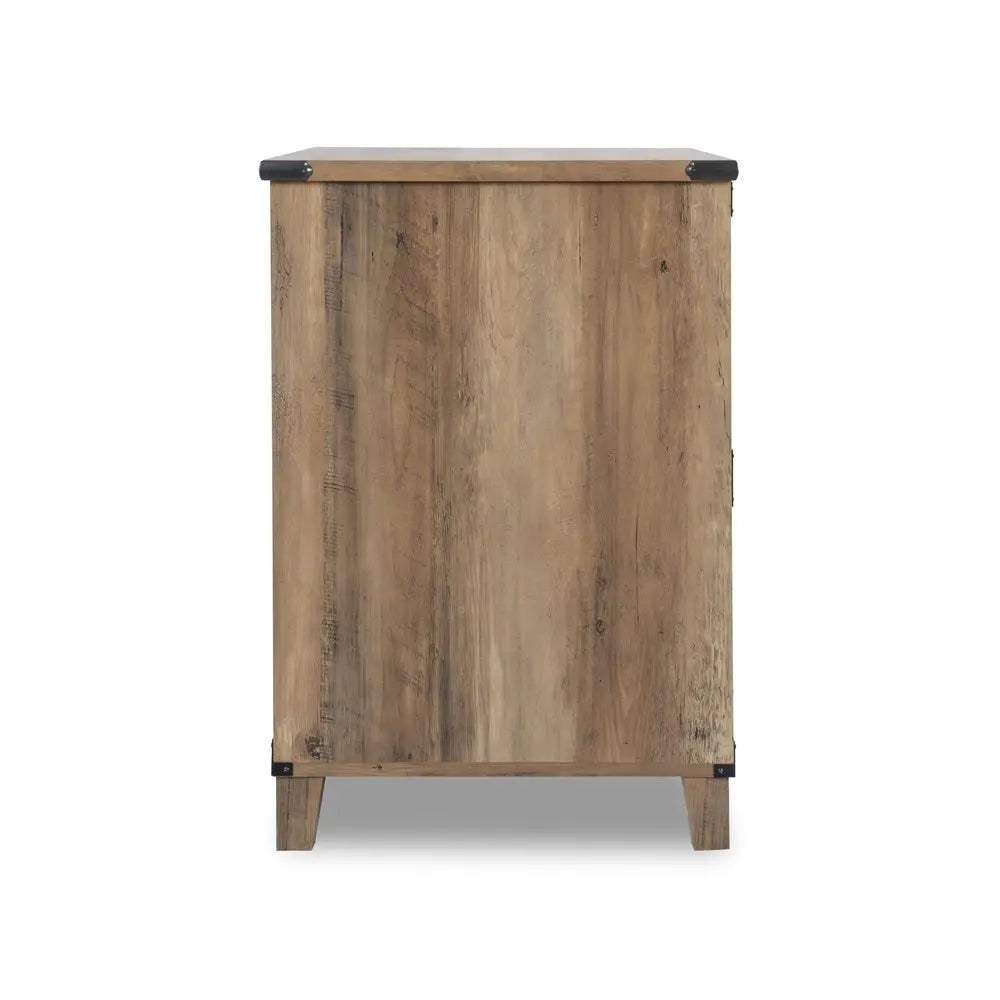 30" Oak Wood Two Drawers Filing Cabinet HomeRoots