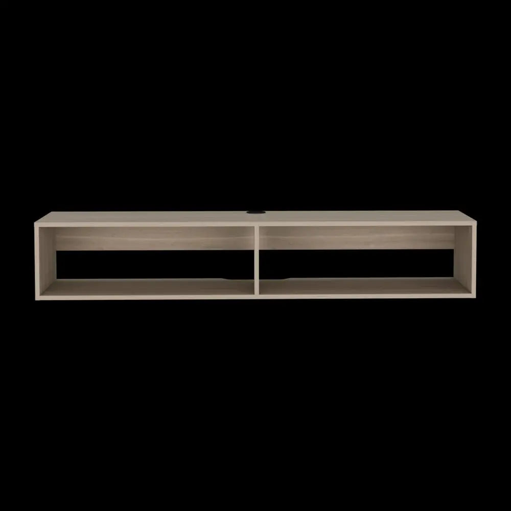 59" Beige Floating Mount TV Stand HomeRoots