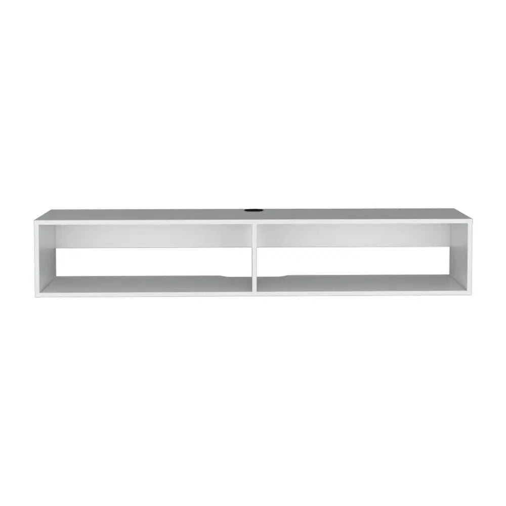 59" White Floating Mount TV Stand HomeRoots