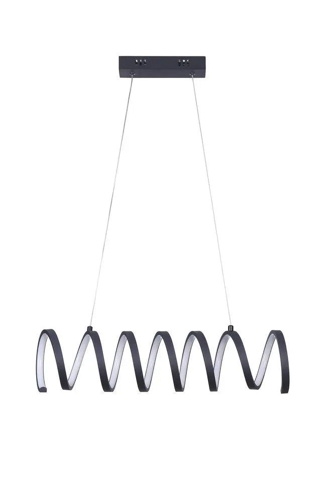 Black Metal LED Chandelier HomeRoots