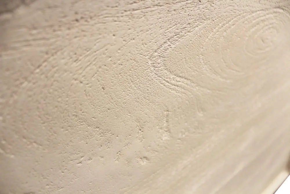 24" Natural Solid Wood Ribbed Texture Three Drawer Nightstand HomeRoots