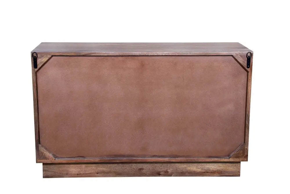 57" Brown Carved Abstract Solid Wood Six Drawer Dresser - NOBLE HOME INTERIORS