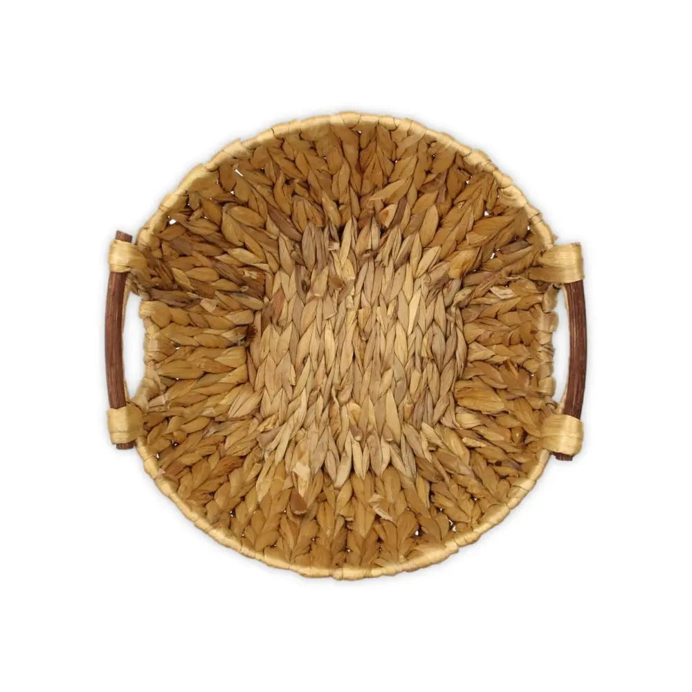 Jacinto de agua marrón de 13" y cesta de metal