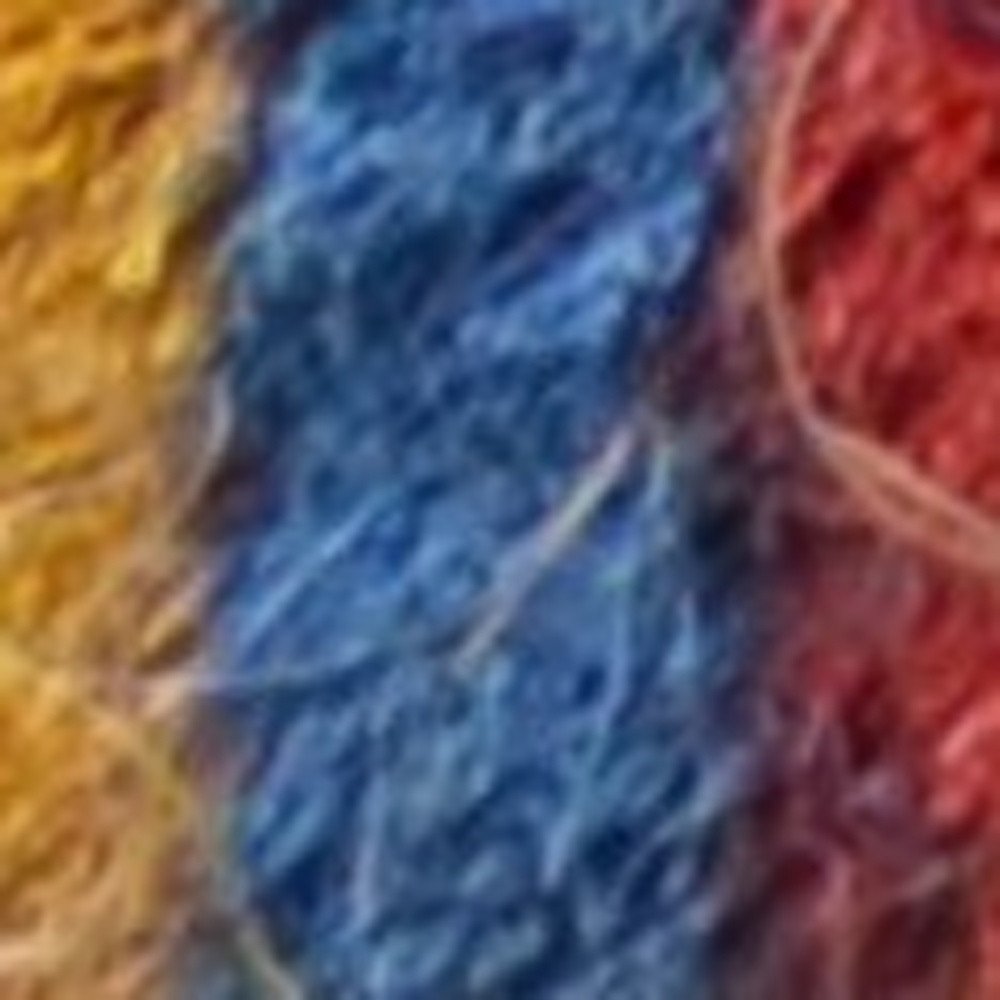 Felpudo exterior de fibra de coco a rayas azules y verdes de 45 x 76 cm