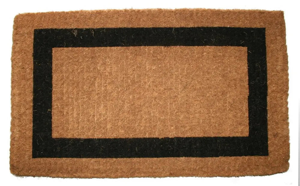 24" X 48" Brown and Black Coir Outdoor Door Mat HomeRoots