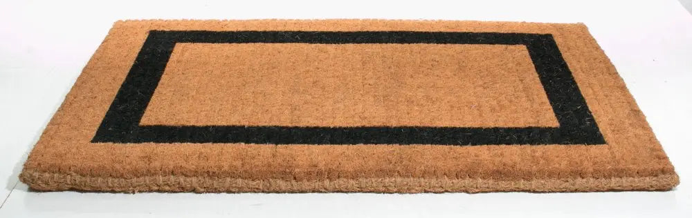 24" X 48" Brown and Black Coir Outdoor Door Mat HomeRoots