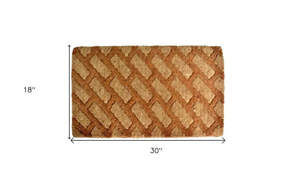 18" X 30" Brown Coir Outdoor Door Mat