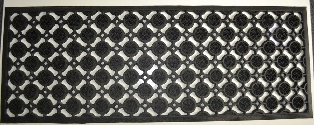 18" X 47" Black Rubber Outdoor Door Mat HomeRoots