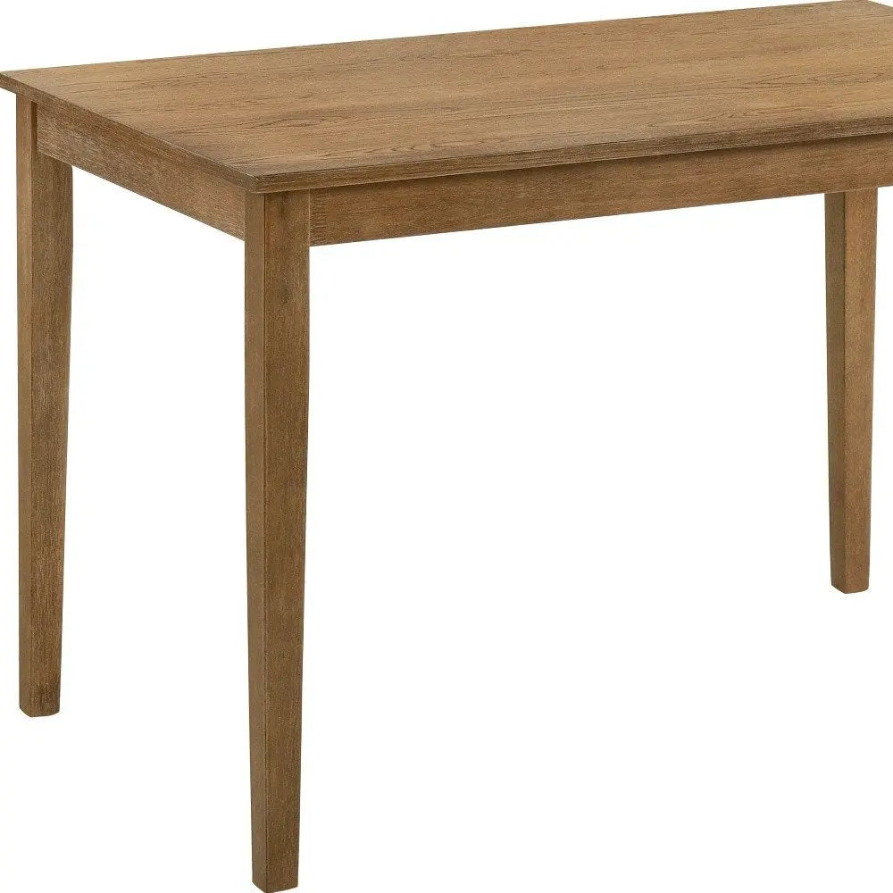 Five Piece Oak Solid Wood Dining Set with Four Chairs HomeRoots