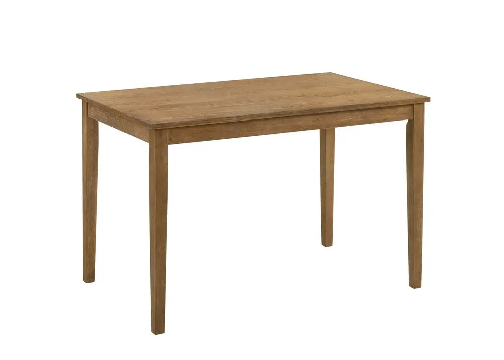 Five Piece Oak Solid Wood Dining Set with Four Chairs HomeRoots