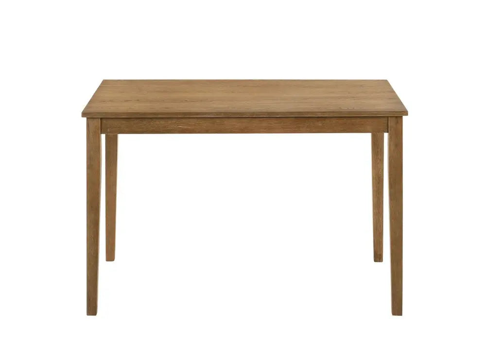 Five Piece Oak Solid Wood Dining Set with Four Chairs HomeRoots