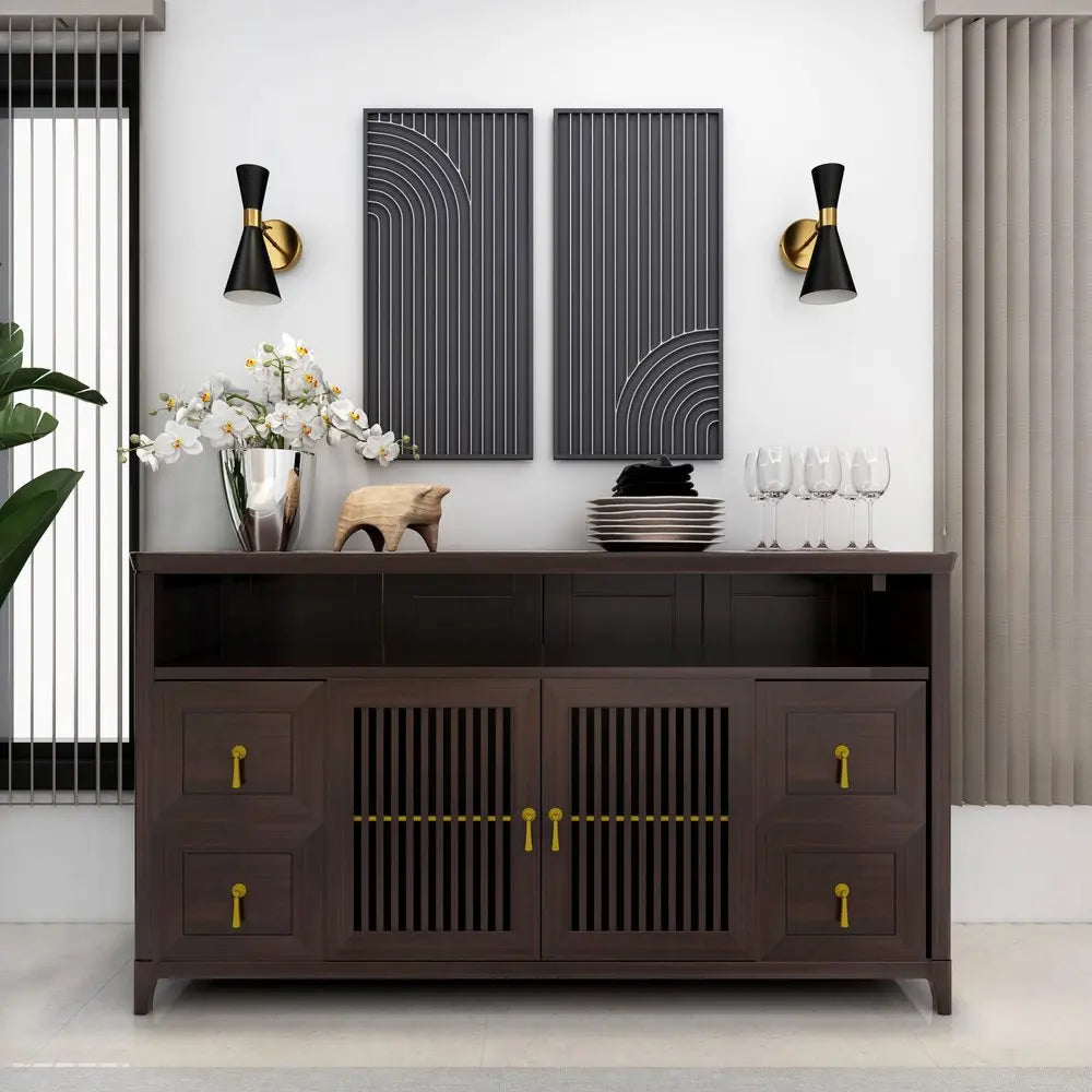 Set of Two Black Metal Abstract Hanging Dimensional Sculptures HomeRoots