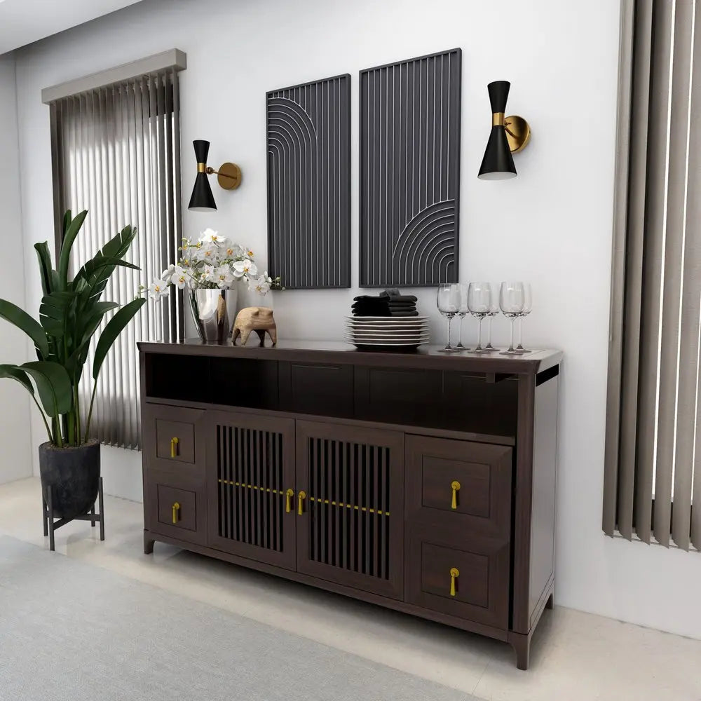 Set of Two Black Metal Abstract Hanging Dimensional Sculptures HomeRoots